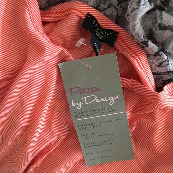 🔴 Talbots petites striped belted cap sleeve top - Picture 8 of 8